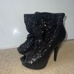 Glitter sequins booties